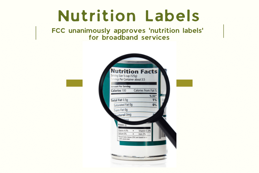 Nutrition Labels for Broadband